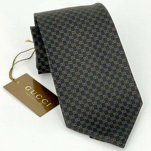 🚫SOLD🚫Brand New Authentic Men’s Gucci Micro GG Print Silk Tie With Tags